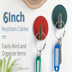 Stainless Steel Wire Keychain Cable Loop for Hiking