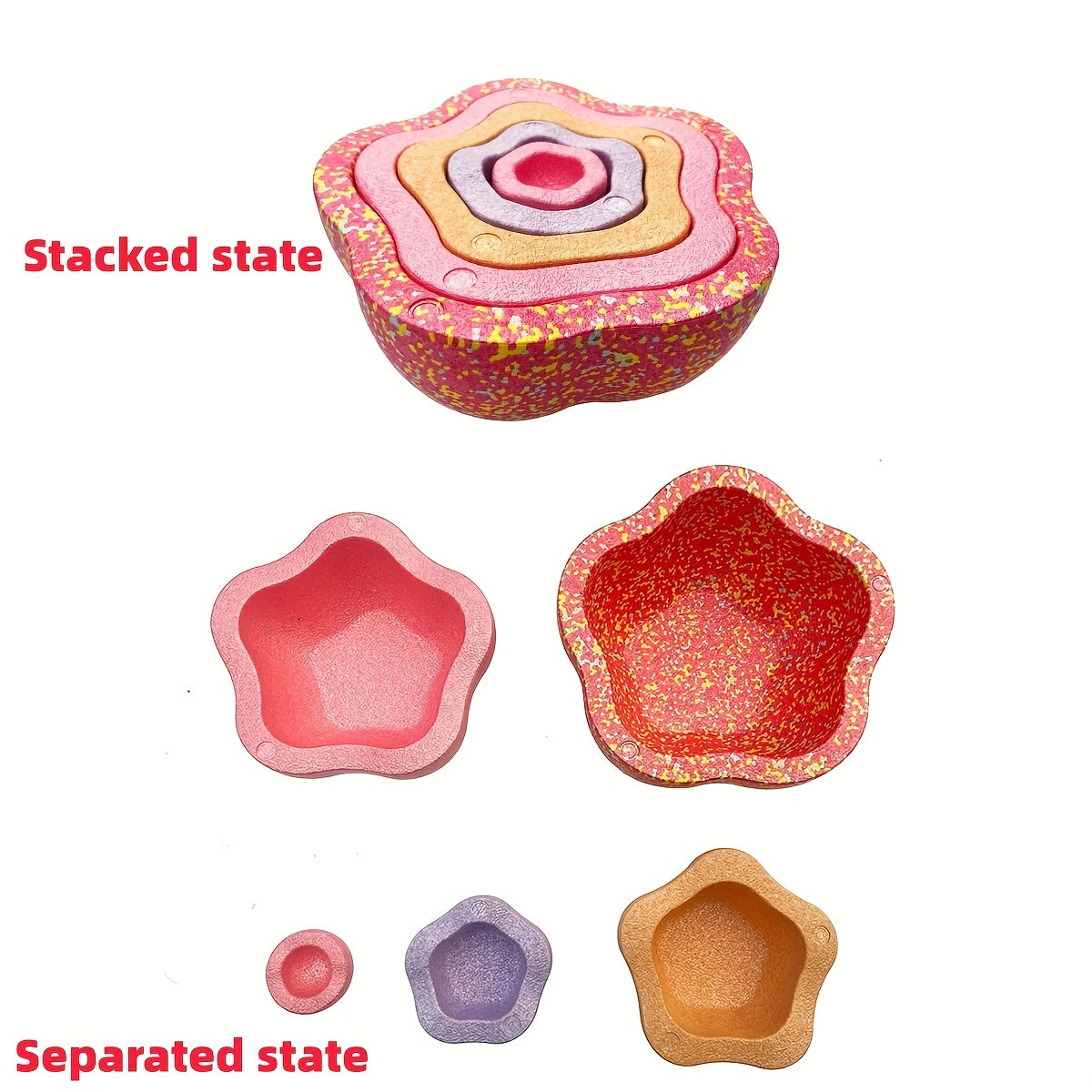 Flower Stacking River Stone Toys Balance Training Sports Coordination Skills