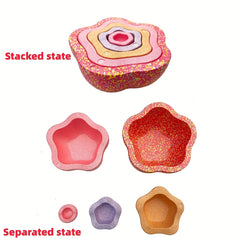 Flower Stacking River Stone Toys Balance Training Sports Coordination Skills