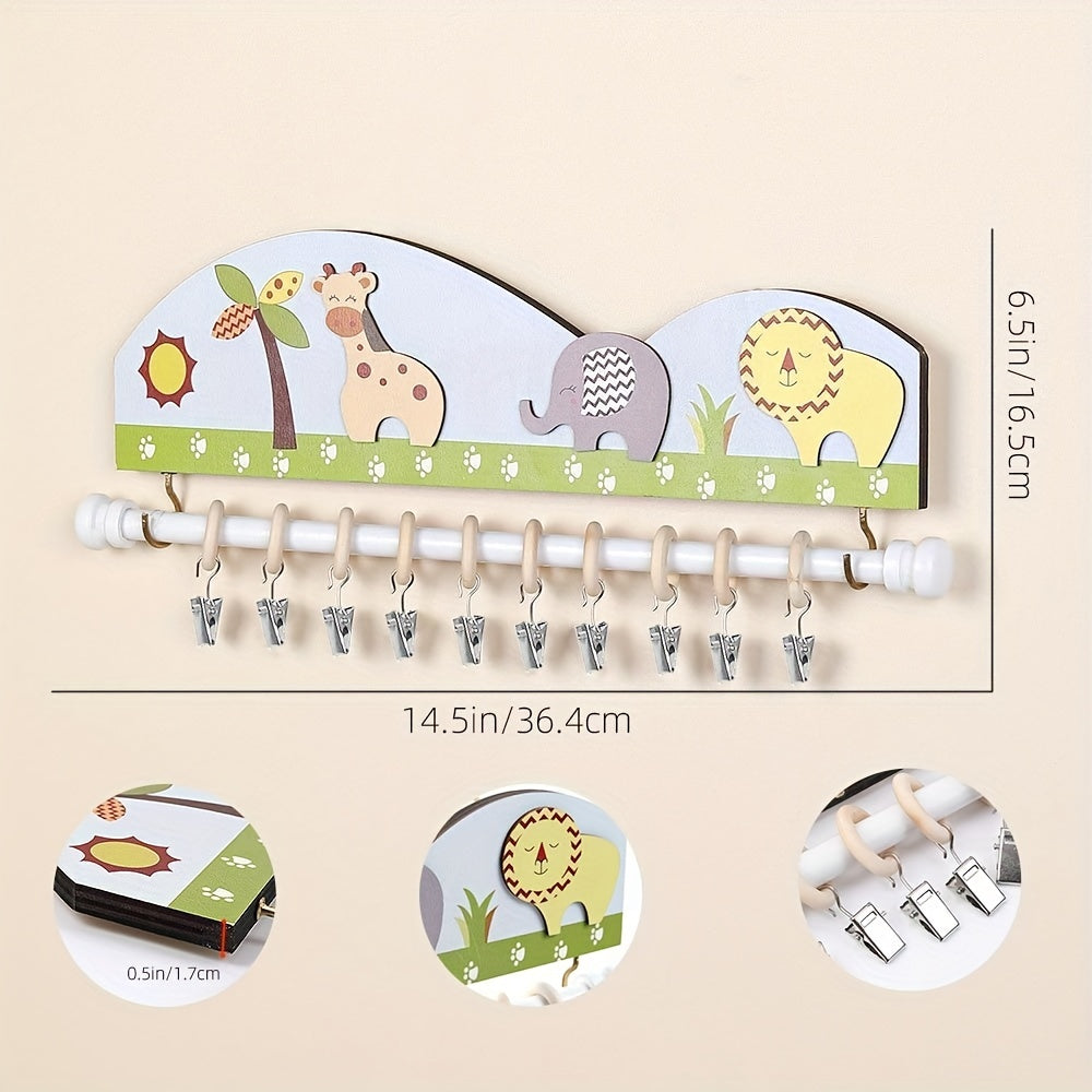 Cartoon Hair Accessories Organizer 10 Hooks for Baby Girls Headbands Clips