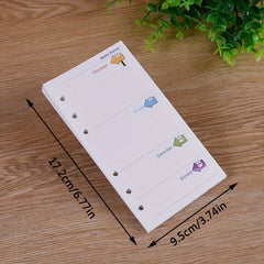 80pcs A6 Daily Planner Refills 6 Holes Colour Journal Inserts Cardstock