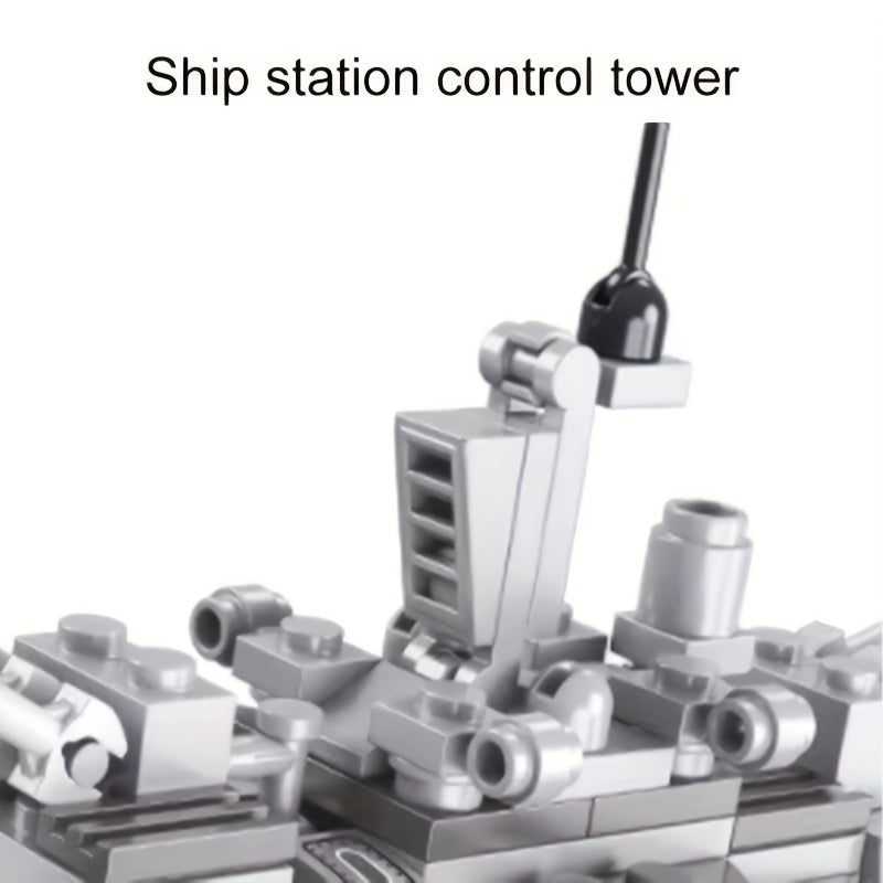Military Warship Aircraft Carrier Mini Boat Model Building Blocks Toy