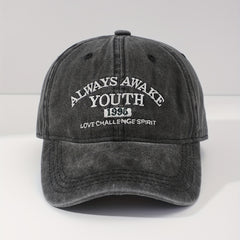 YOUTH Embroidered Baseball Cap Washed Distressed Sunshade Dad Hat