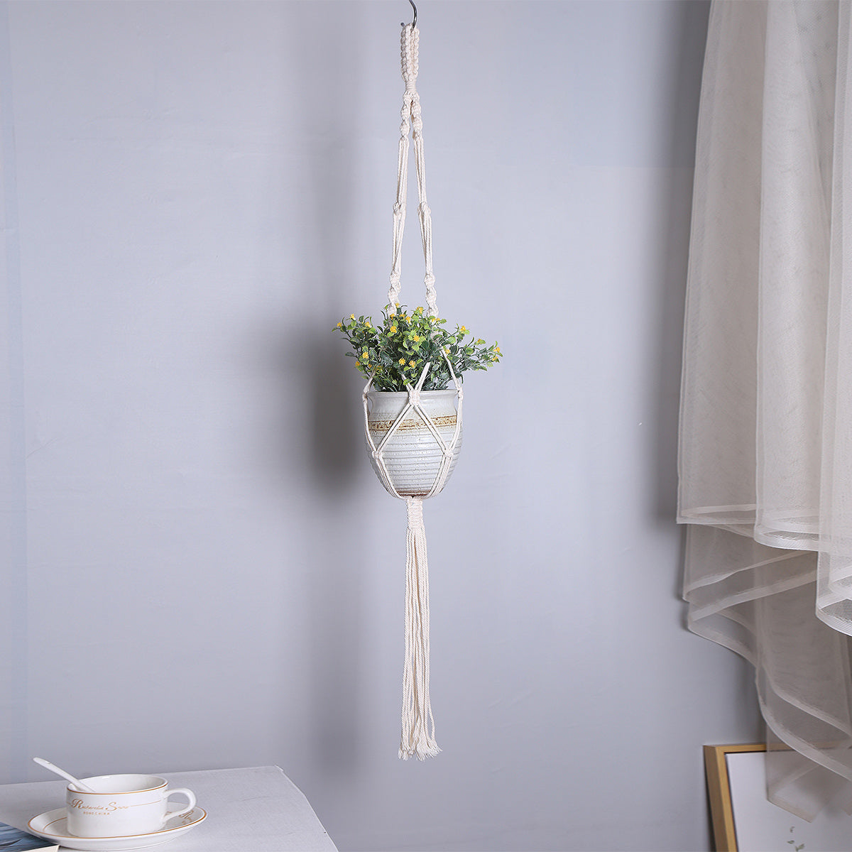 Macrame Plant Hanger Indoor Flower Pot Holder Hanging Planter Basket