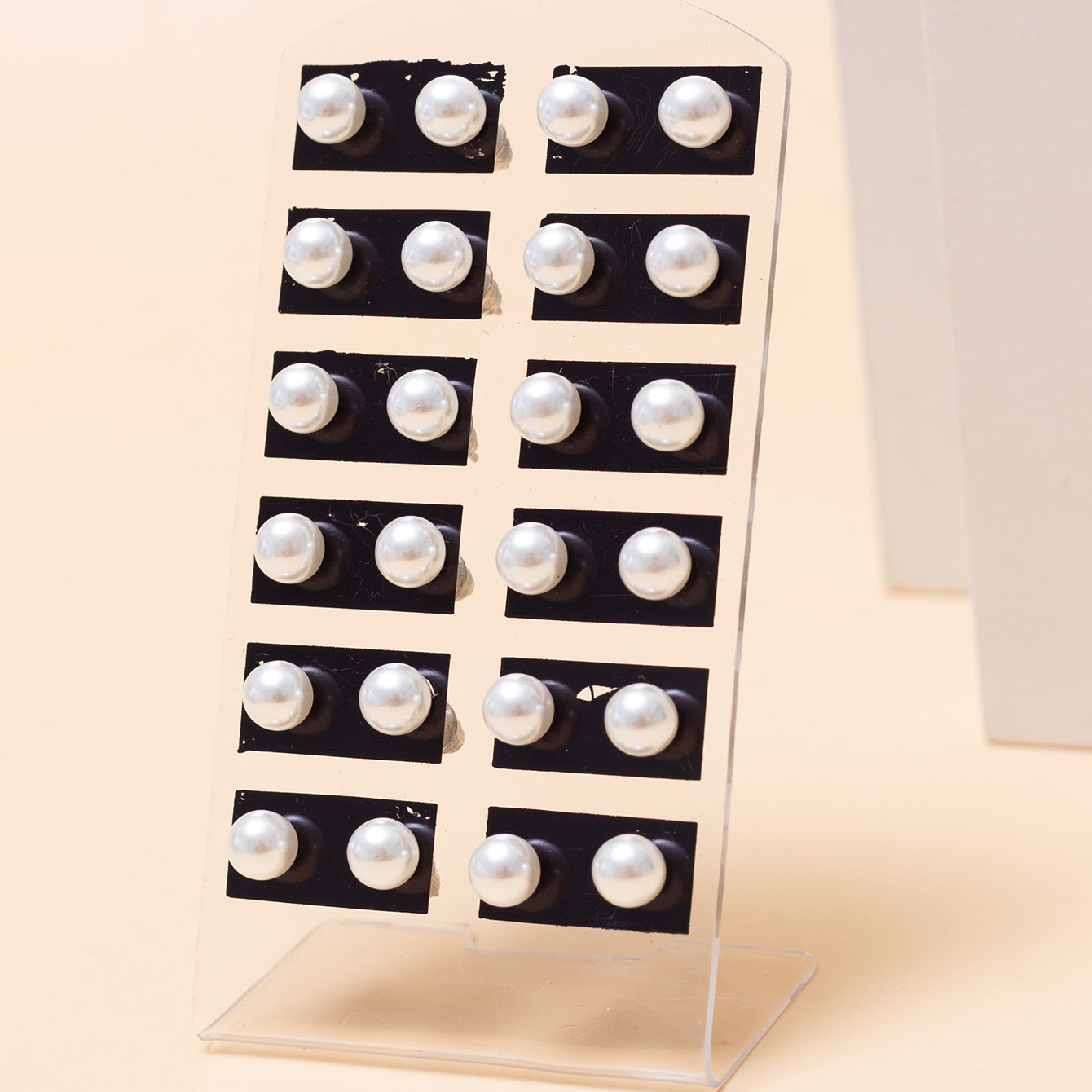 Colorful Pearl Stud Earrings Set Round Ball Earring 4 6 8 10mm