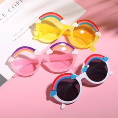Girls Rainbow Frame Sunglasses for Party