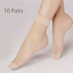 10 Pairs Lace Mesh Socks Ultra thin Short Stockings