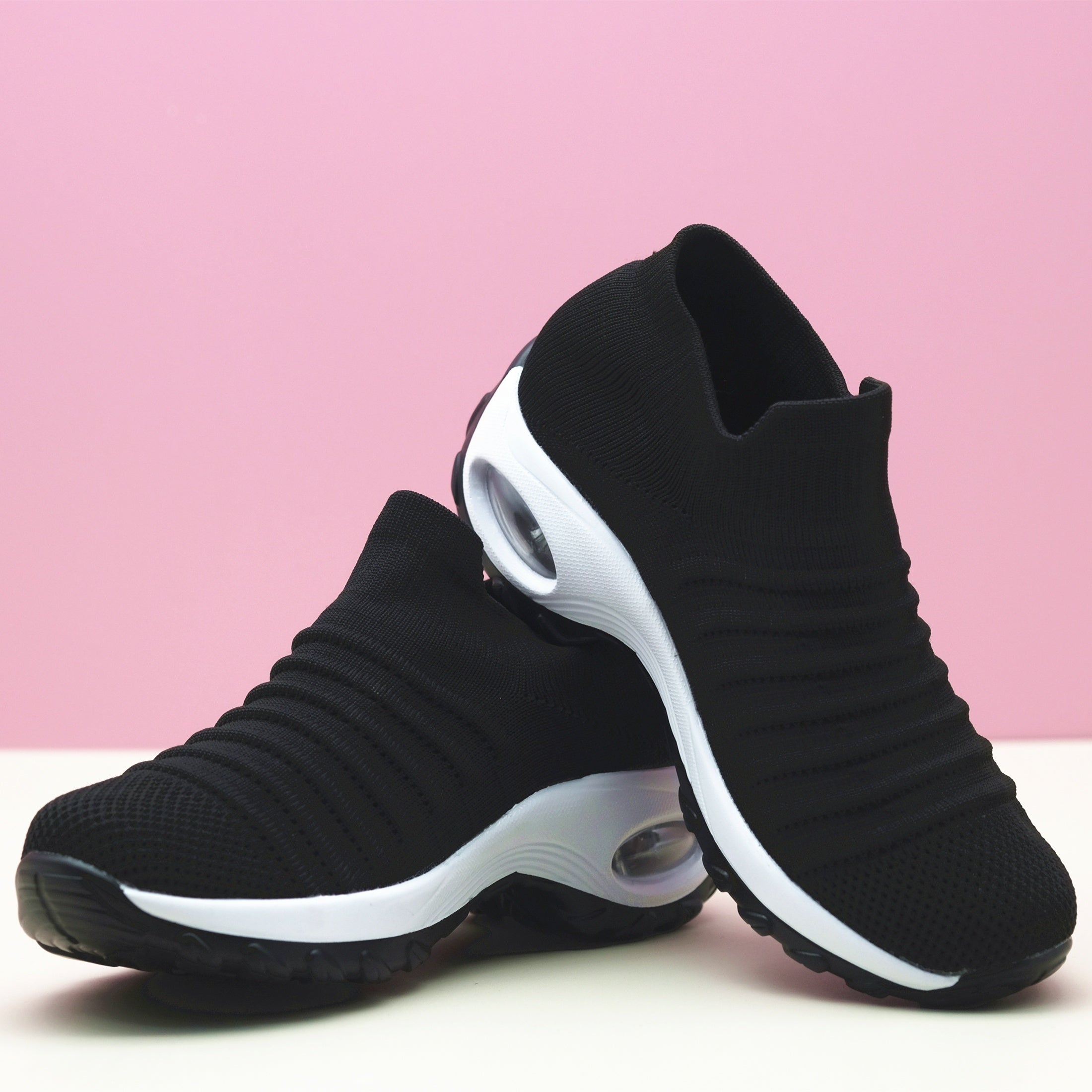 Women's Breathable Chunky Sneakers Slip On Low Top Outdoor Shoes