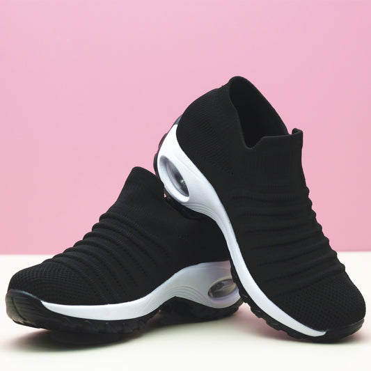 Women's Breathable Chunky Sneakers Slip On Low Top Outdoor Shoes