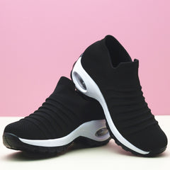 Women's Breathable Chunky Sneakers Slip On Low Top Outdoor Shoes
