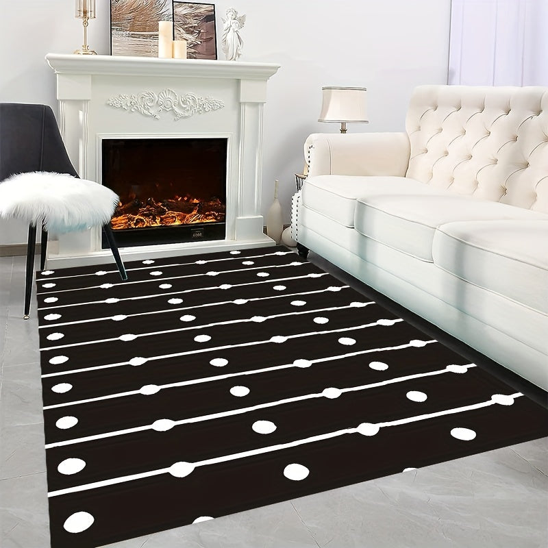 Large Striped Carpet for Children's Seating Area