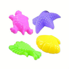 Marine Animals Sand Molds 4-Piece Set for Beach & Snow Fun