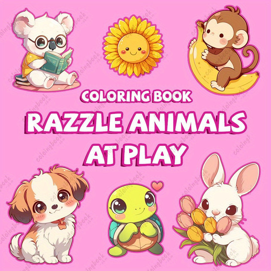 Animal Coloring Book with Story Props for Kids