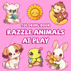 Animal Coloring Book with Story Props for Kids