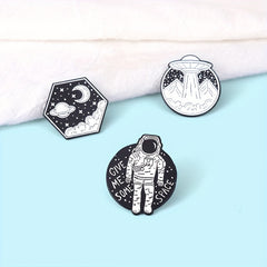 Anime Starship Astronaut Universe Steel Brooch Pin