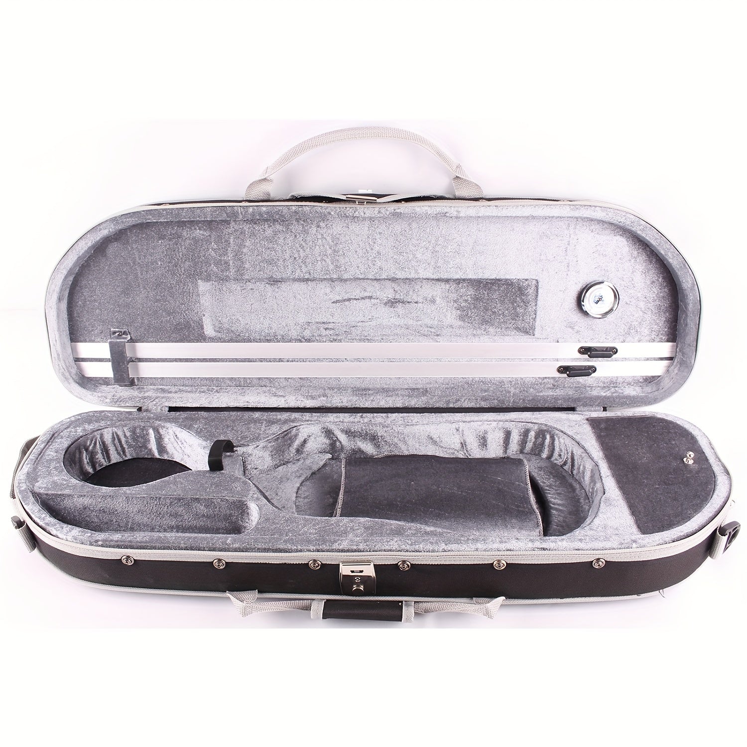 4/4 Violin Case Bag Box High Storage Flannel Built-in Hygrometer