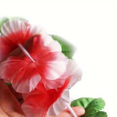 18pcs Tropical Hawaiian Luau Set Flower Headbands & Leaf Wristbands