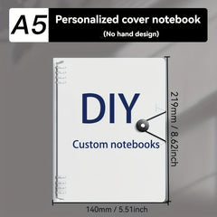 Customized Notebook with Cover Photo Pattern and Shell Coil Diary