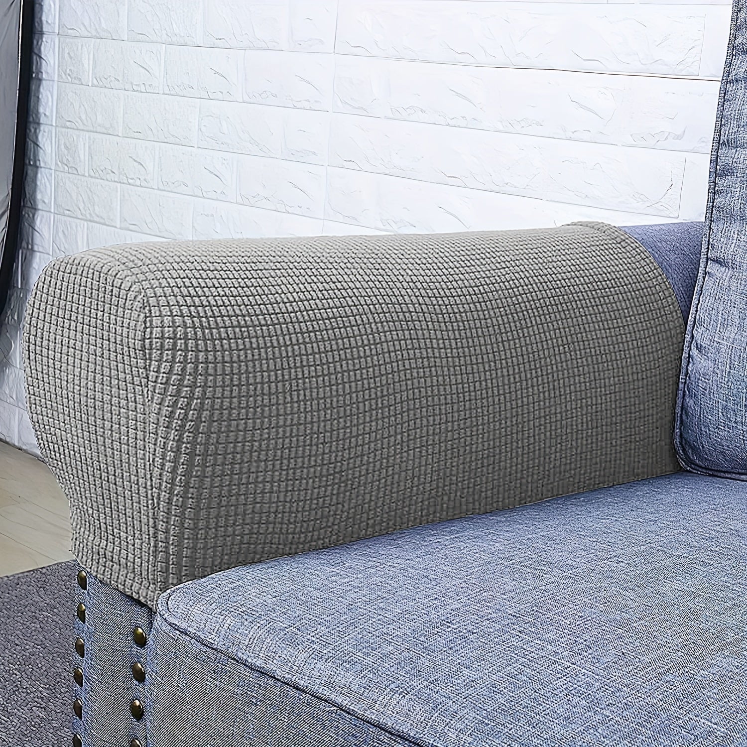 2pcs Stretch Sofa Armrest Cover, Non-slip Fleece Armrest Cover for Furniture