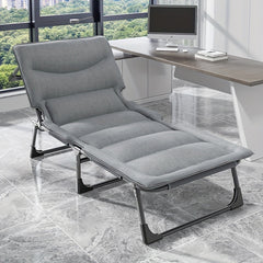 Outdoor Folding Bed Single Bed Adjustable Lounger for Office Nap