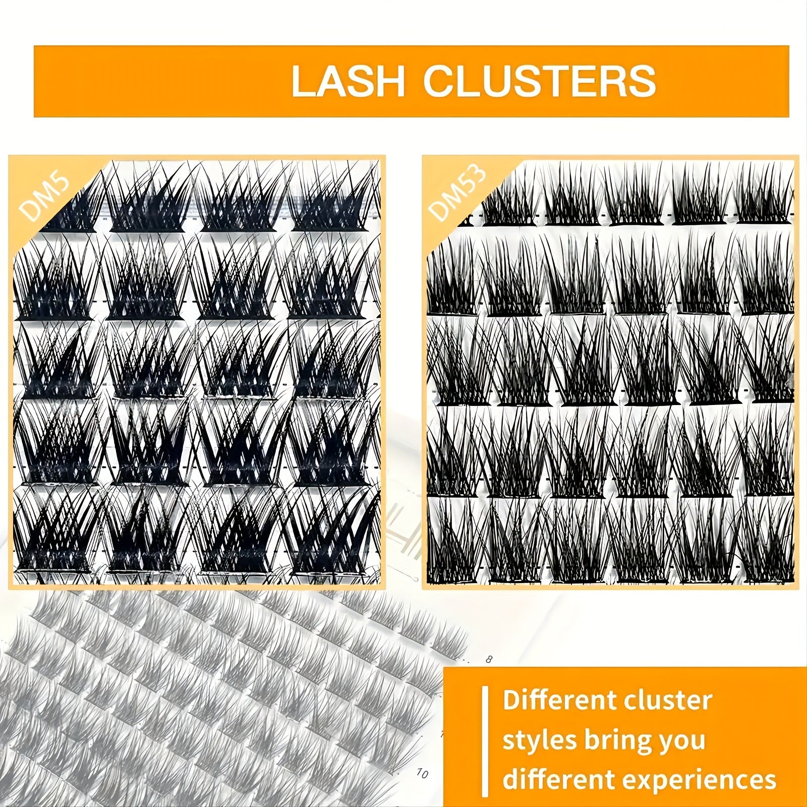 D Curl Volume Cluster Lashes DIY at Home 8-16 Mix
