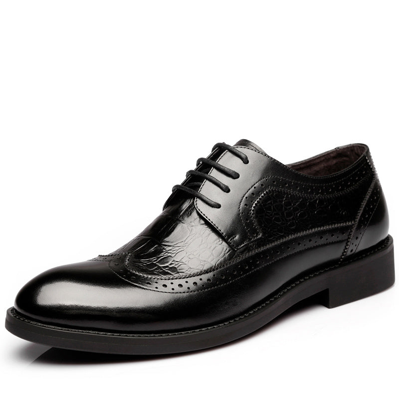 Men's Crocodile Embossed Oxford Shoes for Wedding Business Party