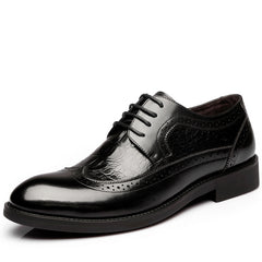 Men's Crocodile Embossed Oxford Shoes for Wedding Business Party
