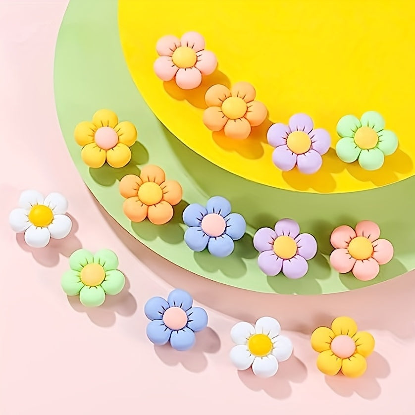 30pcs Flower Shoe Charms for DIY Shoes Pins Kids Adults