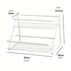 1pc Kitchen Seasoning Storage Rack Iron Art Countertop Storage Rack