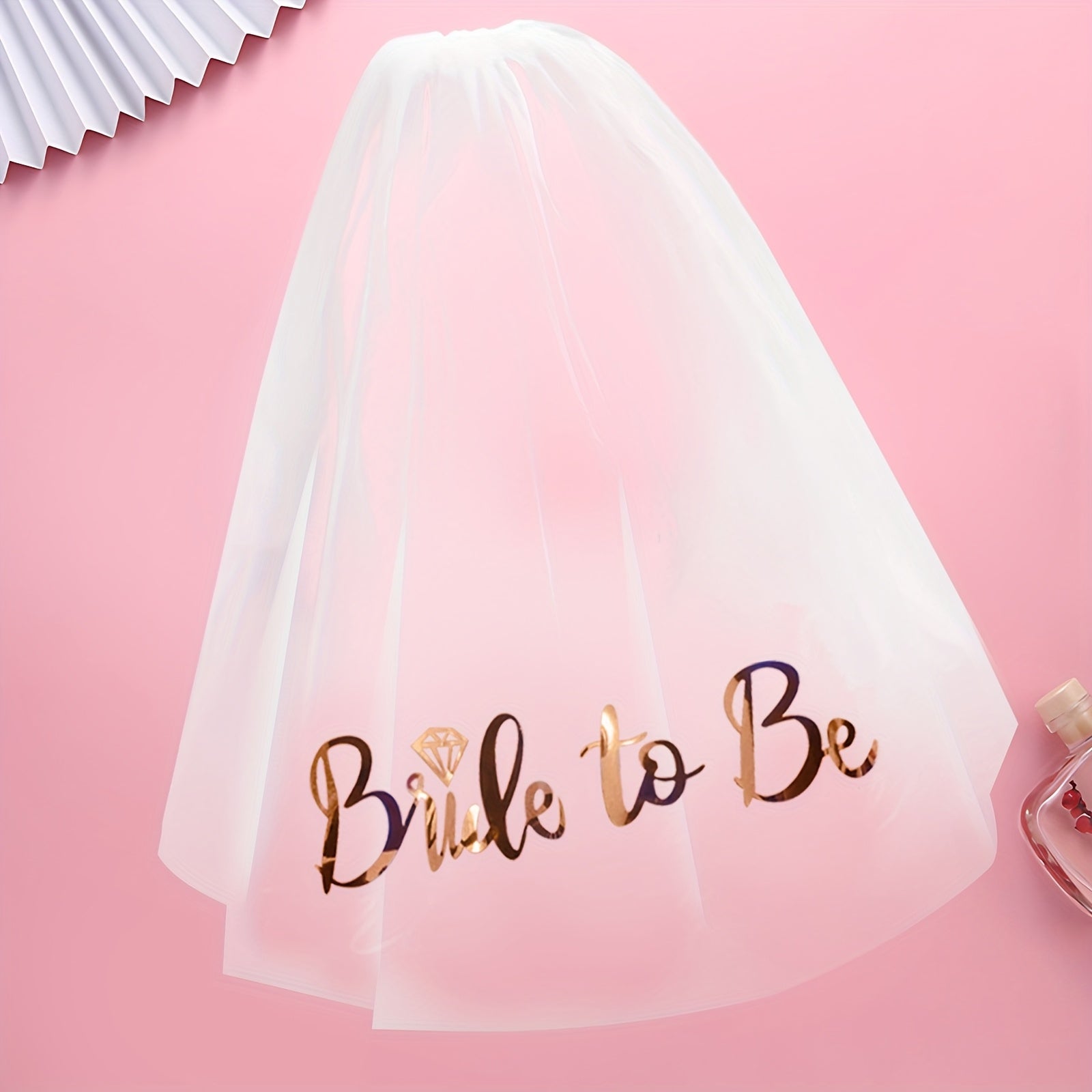 Bride to Be Heat Transfer Bridal Veil Polyester Lightweight & Portable
