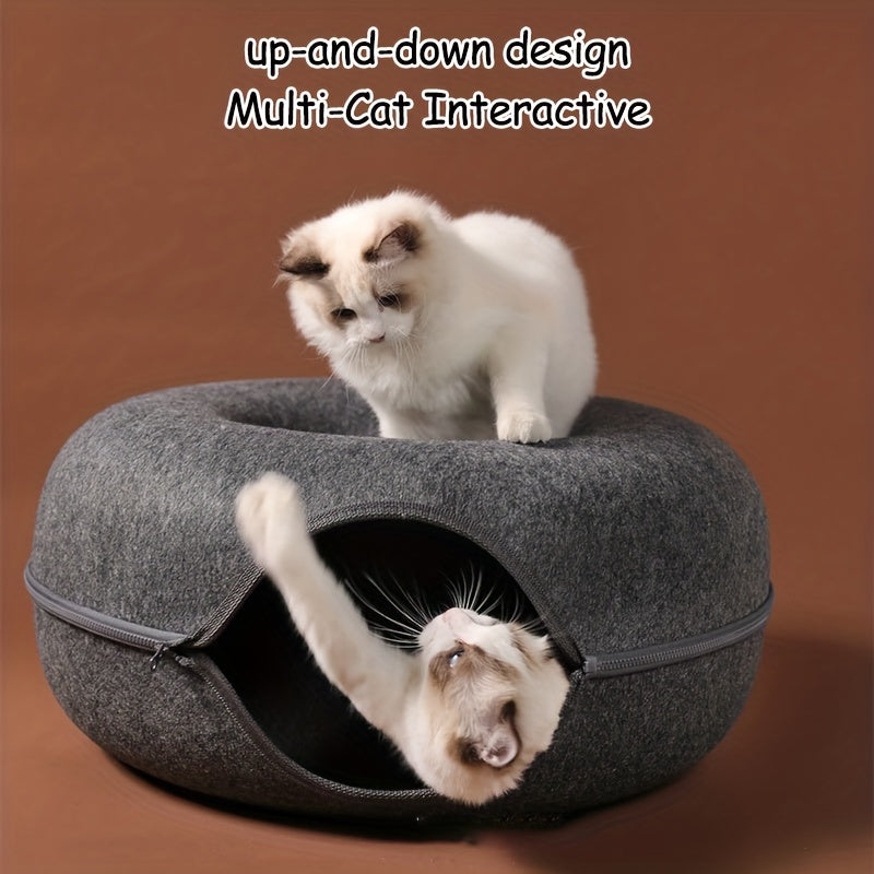 Interactive Cat Tunnel Bed Lightweight & Scratch Resistant Cat Nest