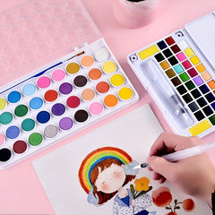 Watercolor Paint Set for Beginners - Art Learning Supplies Box