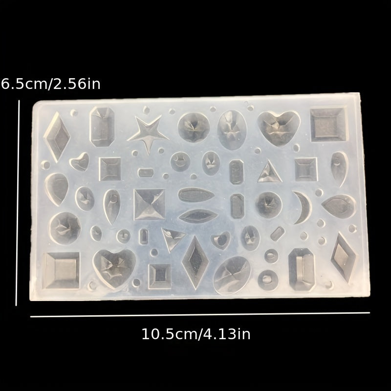 DIY Mirror Jewelry Crystal Drop Silicone Mold Assorted Varieties Gem Pendant Mol