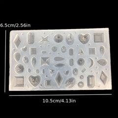 DIY Mirror Jewelry Crystal Drop Silicone Mold Assorted Varieties Gem Pendant Mol