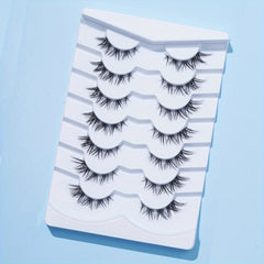 Japanese Style Fox Eye False Eyelashes Wispy Crisscross Manga Lashes