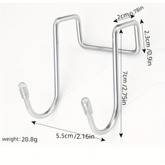 304 Stainless Steel Double S Hook Holder Hanger Metal Heavy Duty Punching Door B