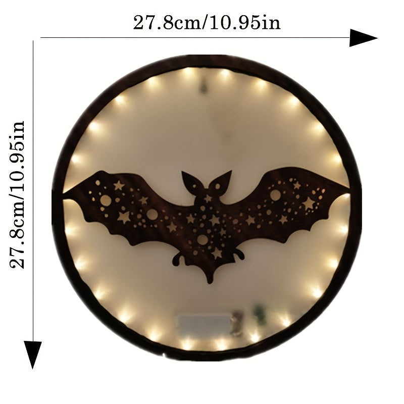 LED Lights Wooden Bat Series Wall Hanging Decoration