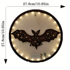 LED Lights Wooden Bat Series Wall Hanging Decoration
