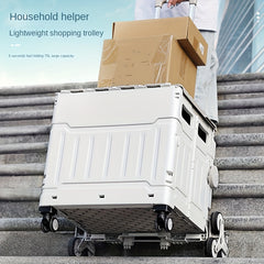 Foldable Utility Cart With Wheels Portable Heavy Duty Shopping Cart