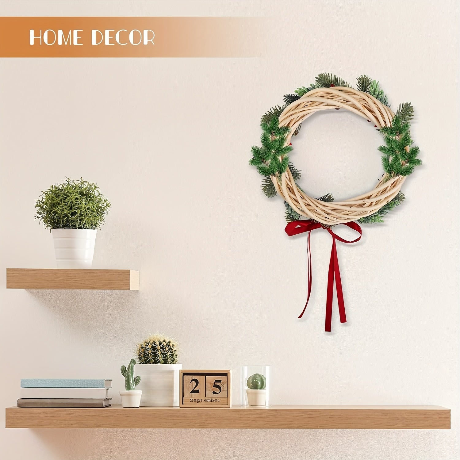 10 Grapevine Wreath DIY Craft Vine Willow Woven Wreath Round Wedding Decoration