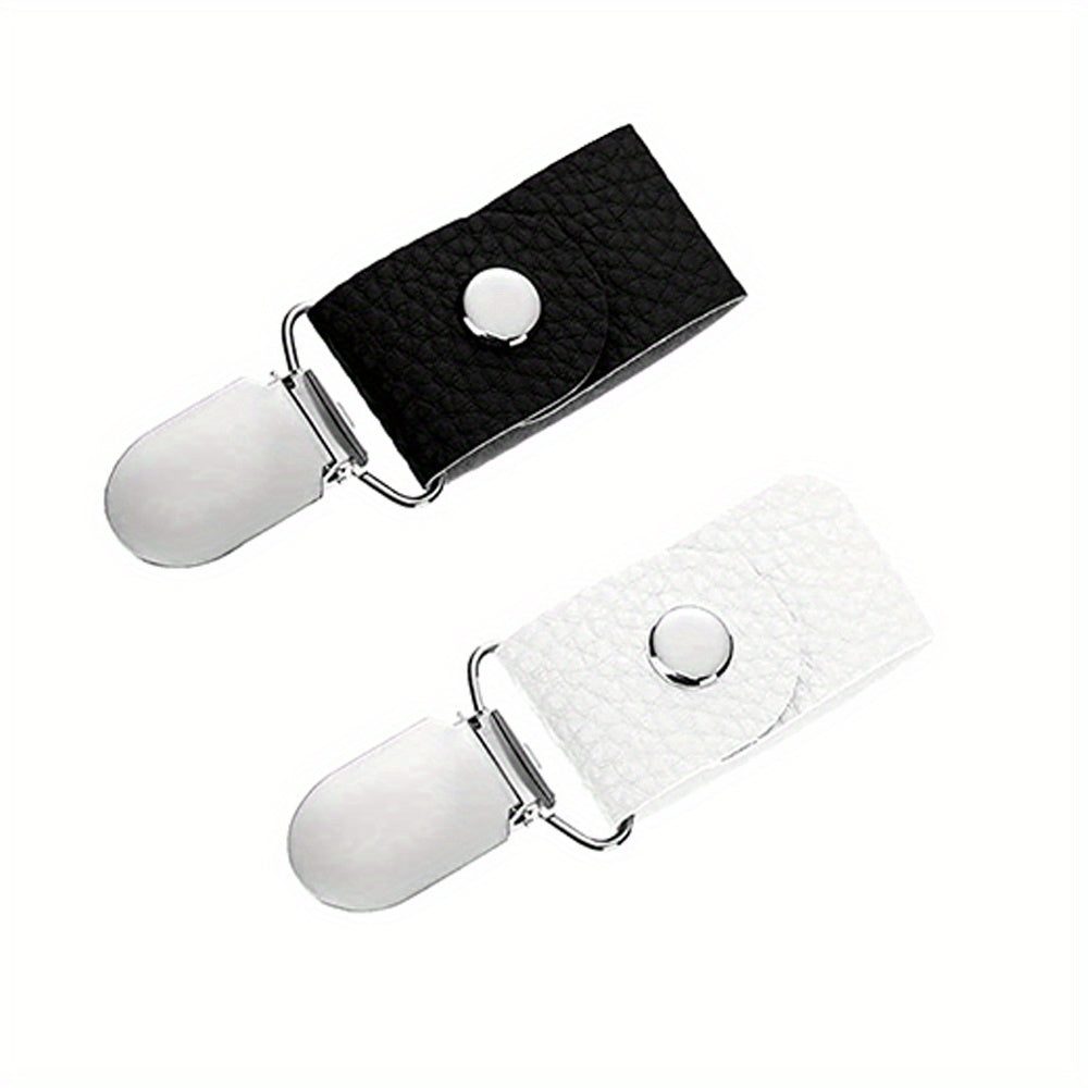 2pcs PU Leather Hat Clip For Travel Handbag Luggage Hat Keeper