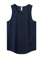 Men's Breathable Tank Top Sleeveless Crew Neck Mid Stretch