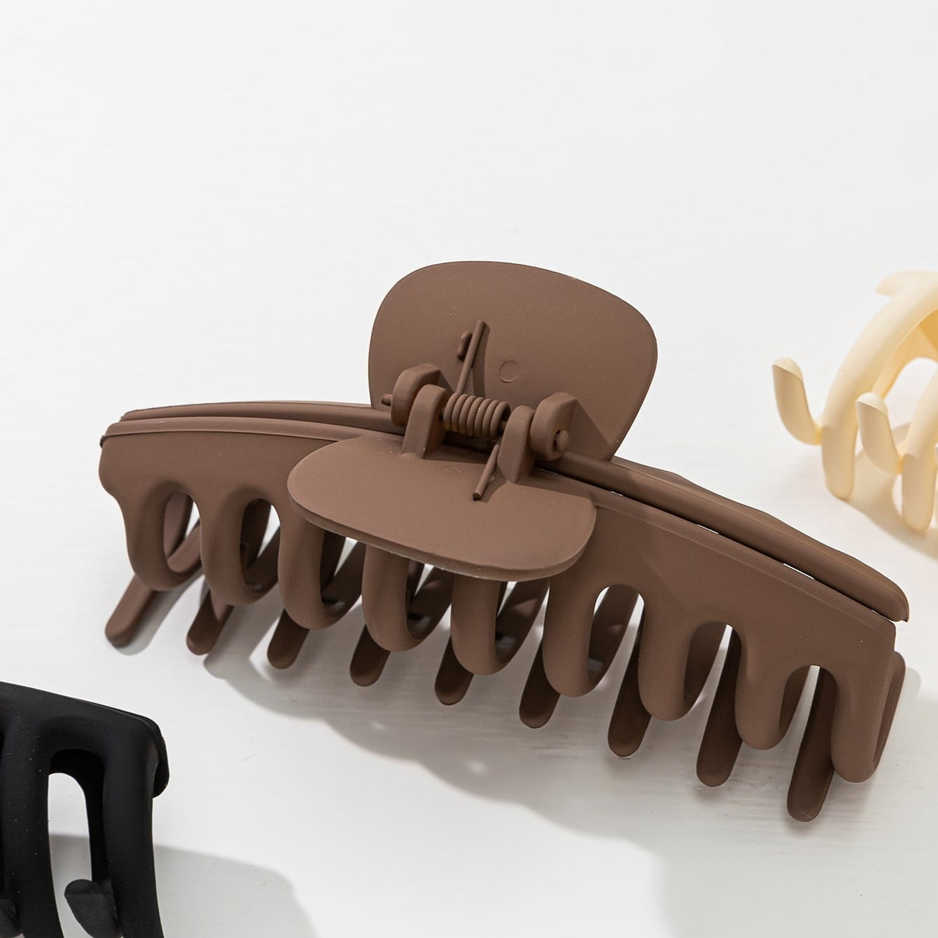 3pcs Matt Pastel Strong Claw Clip Set for Thick Hair