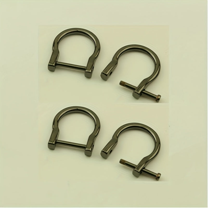 4 Metal D Ring Buckles for DIY Purse & Shoulder Bags