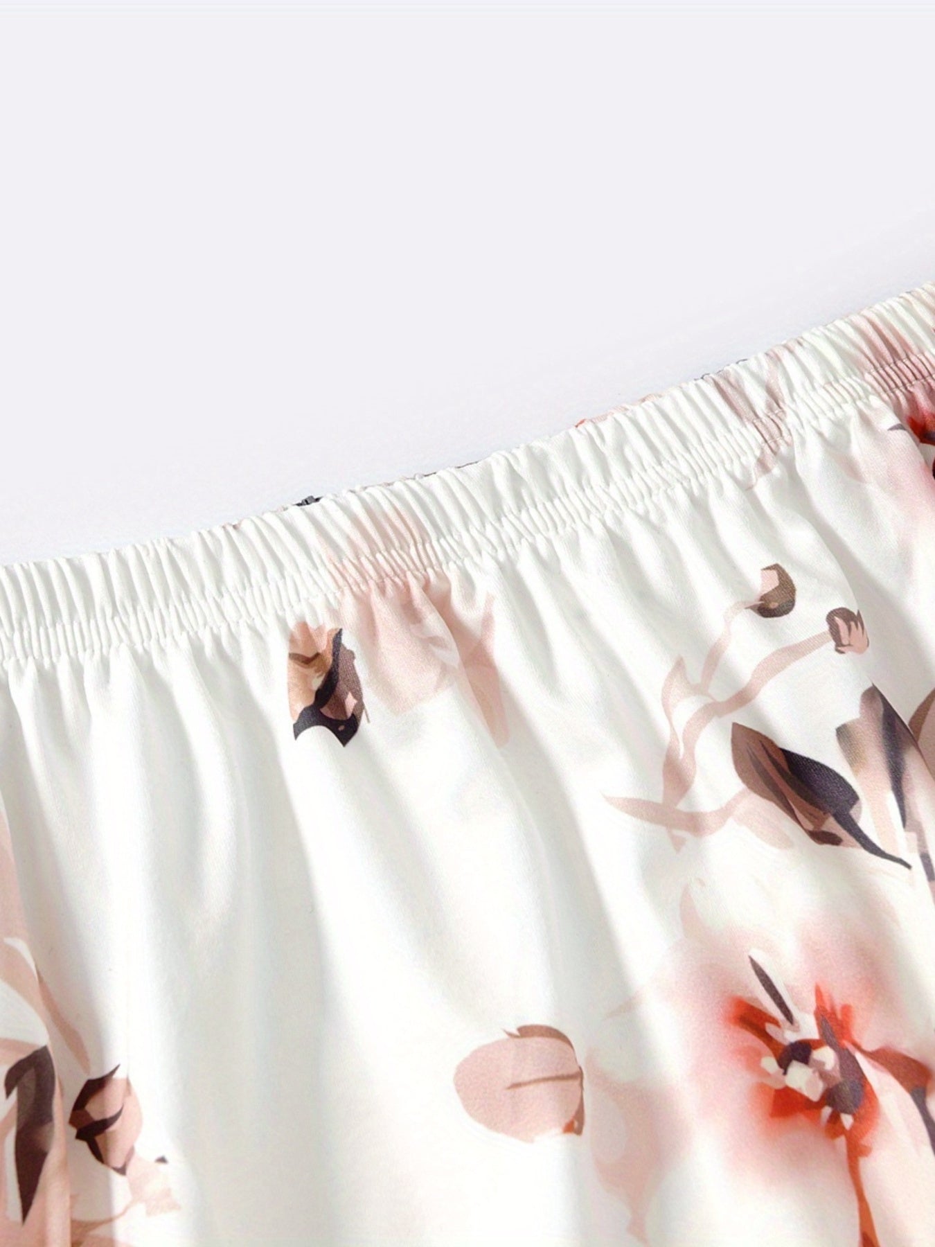  Two Piece Set Stripe Tank Top & Floral Print