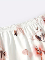  Two Piece Set Stripe Tank Top & Floral Print