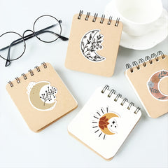 50 Sheets Waterproof Moon & Flower Reusable Sticker