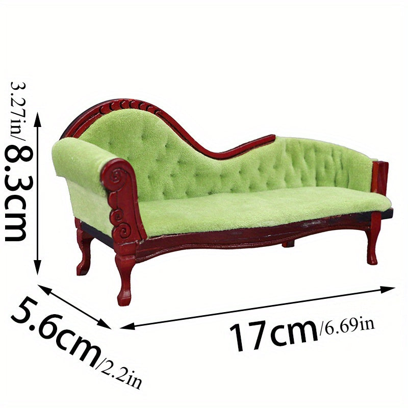 Mini Chaise Lounge Chair Sofa for Model Scenes