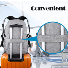 Anti Theft Laptop Backpack USB Charging Port Slim Waterproof College School Bag