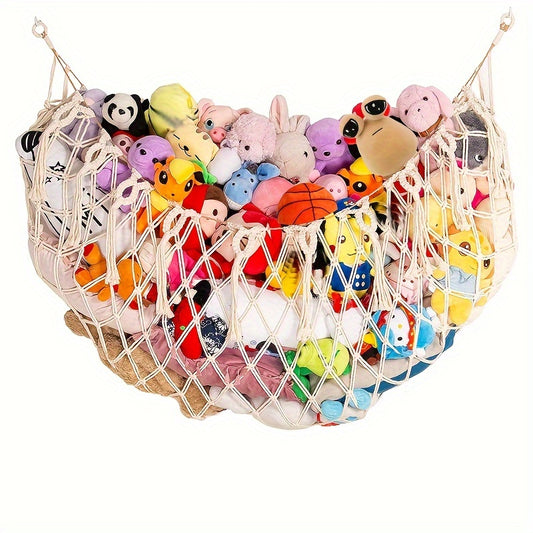 Soft Stuffed Animal Hammock Macrame Net Organizer